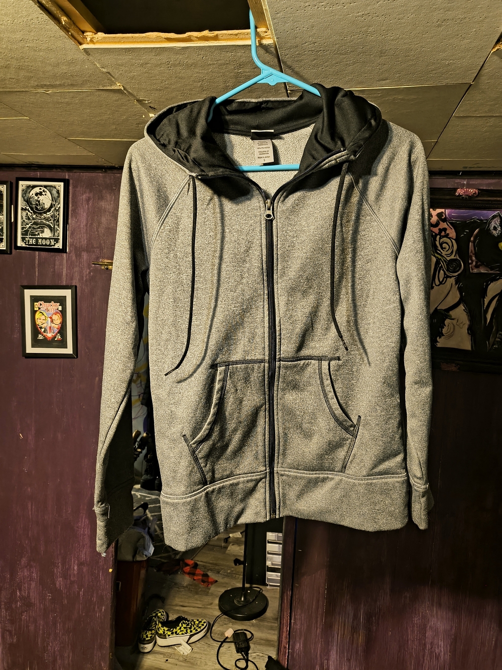 Champion Gray Full-Zip Hooded Sweatshirt